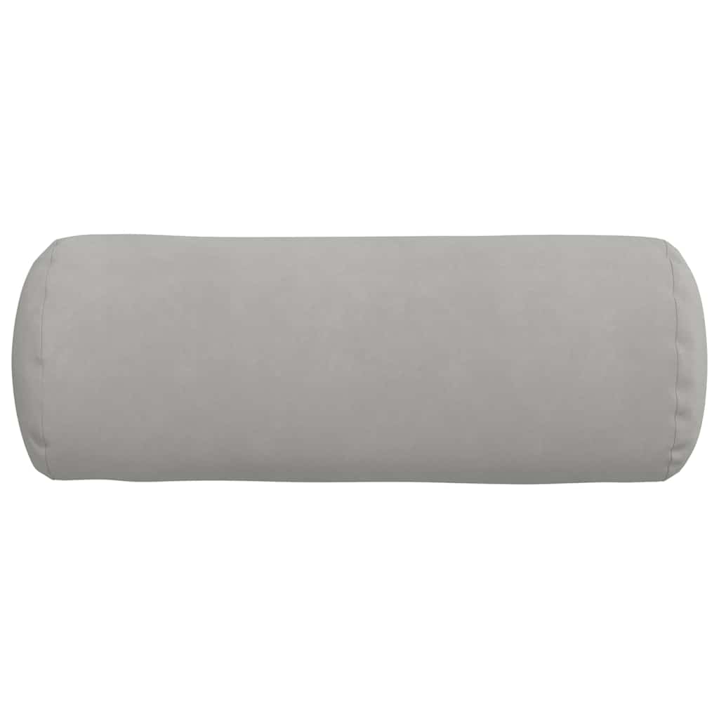 Bolsterpuder 2 pcs Lysegrå Ø 25 x 70 cm Mikrofiberstof