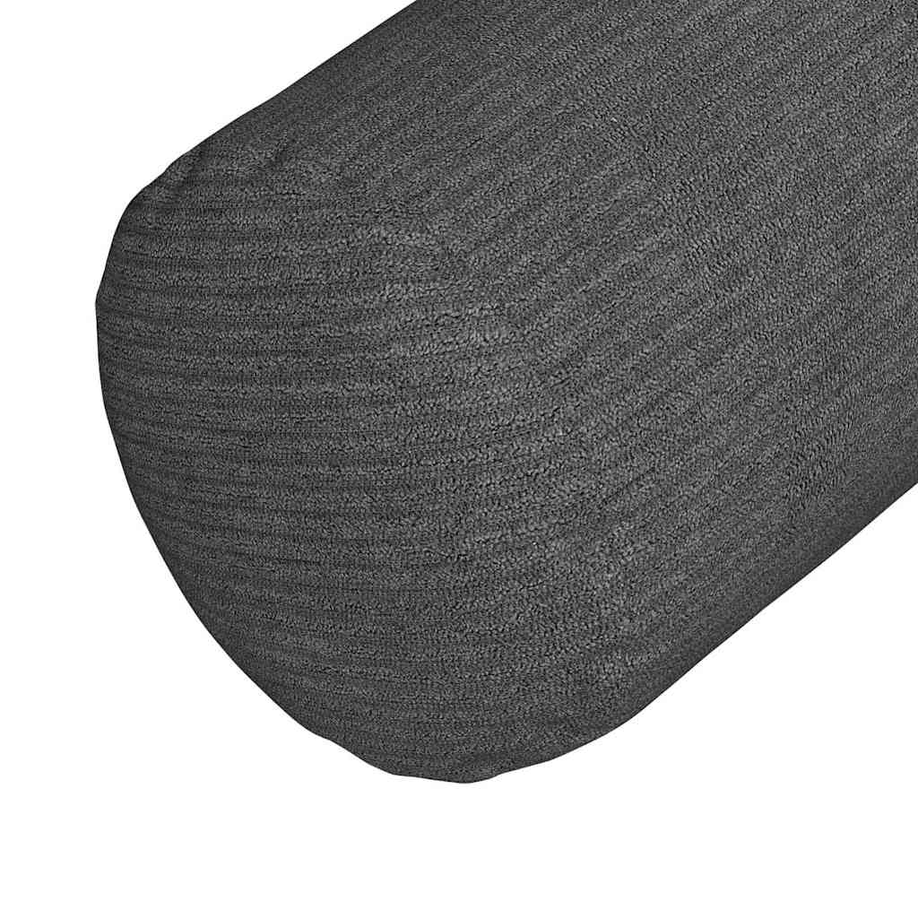 Bolsterpuder 2 pcs Mørkegrå Ø 25 x 70 cm Velourstof