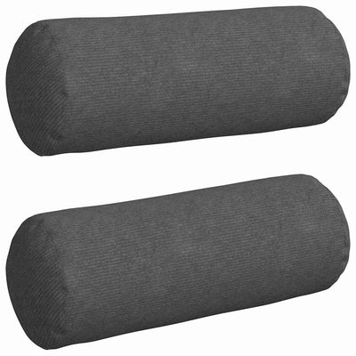 Bolsterpuder 2 pcs Mørkegrå Ø 25 x 70 cm Velourstof