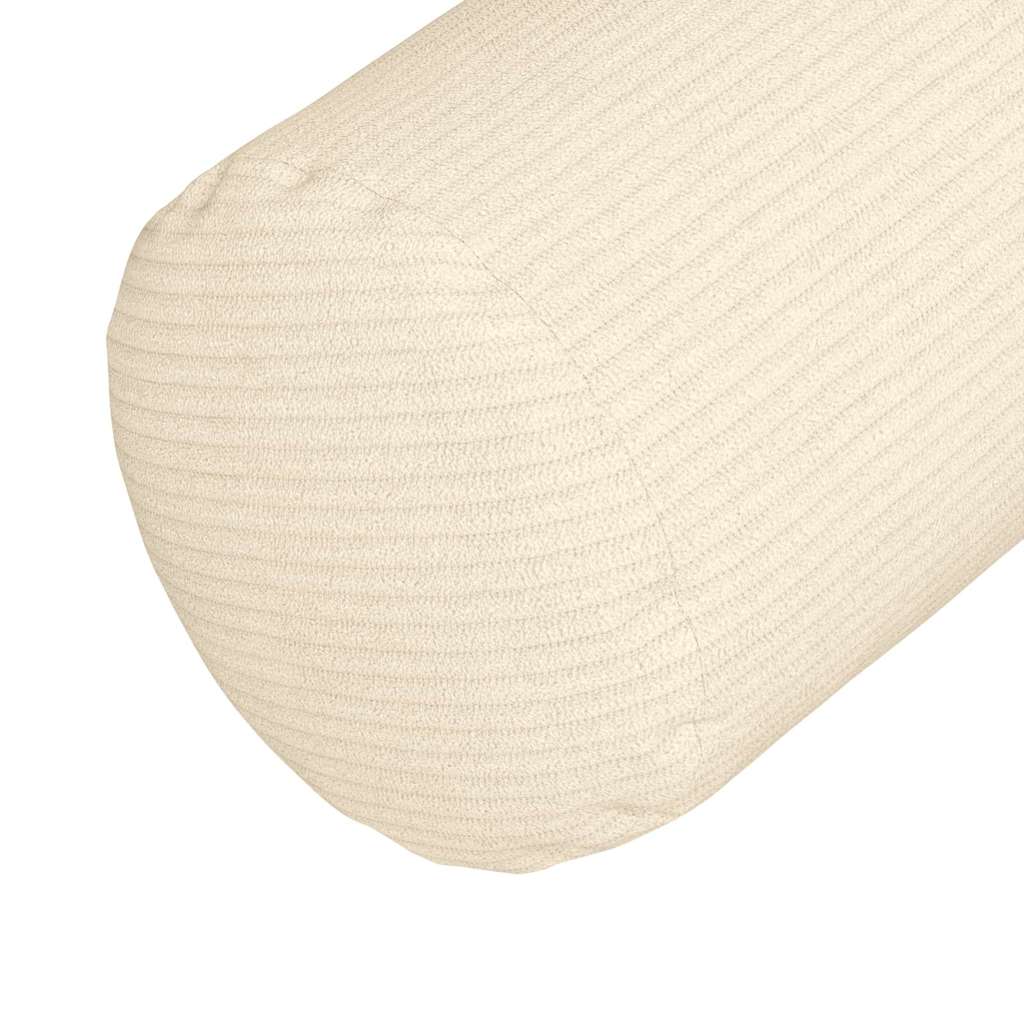 Bolsterpuder 2 pcs Creme Ø 25 x 70 cm Velourstof