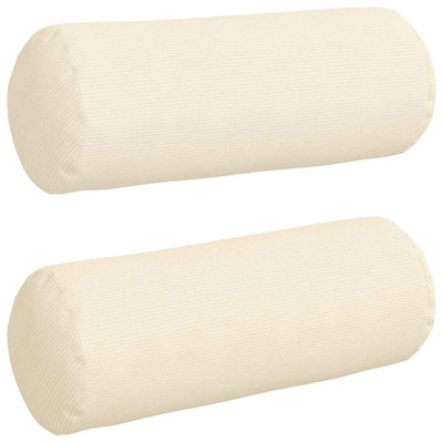Bolsterpuder 2 pcs Creme Ø 25 x 70 cm Velourstof