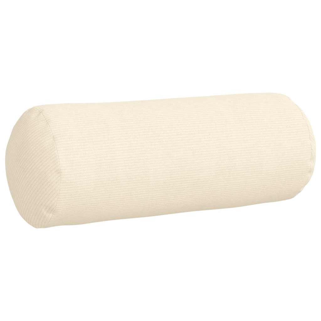 Bolsterpuder 2 pcs Creme Ø 25 x 70 cm Velourstof