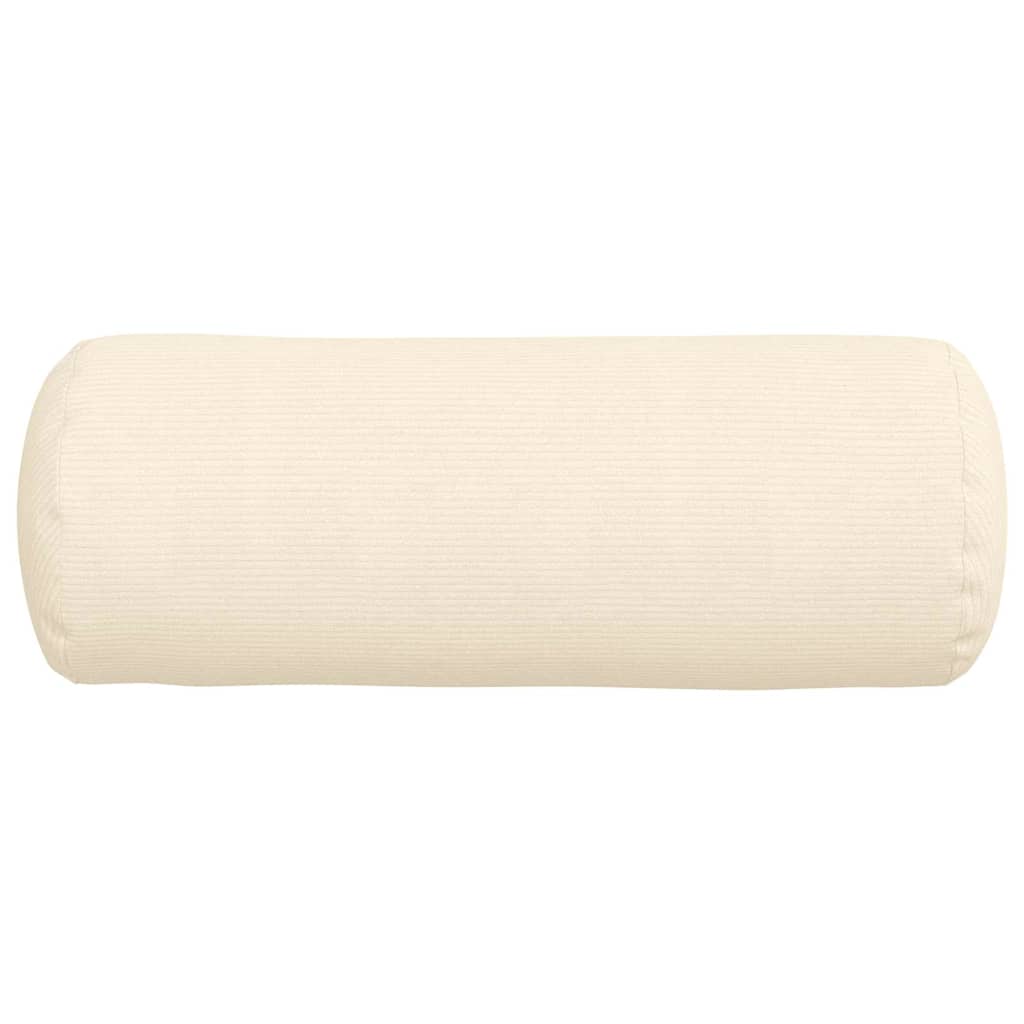 Bolsterpuder 2 pcs Creme Ø 25 x 70 cm Velourstof