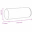 Bolsterpuder 2 pcs Creme Ø 25 x 70 cm Velourstof