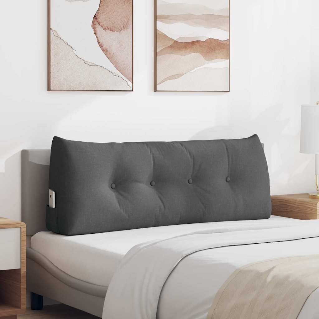 Rygpude Mørkegrå 120 x 24 x 50 cm Stof
