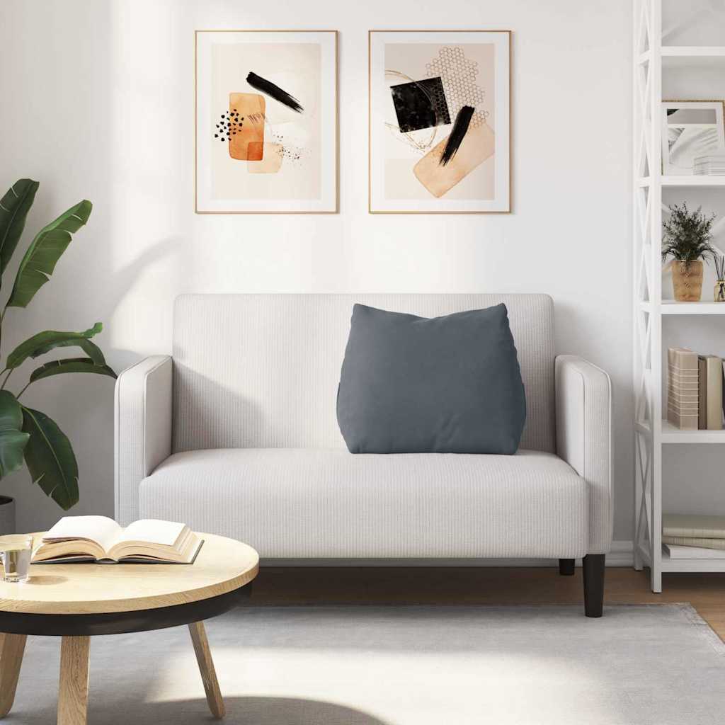 Rygpude Mørkegrå 60 x 20 x 50 cm Velourstof
