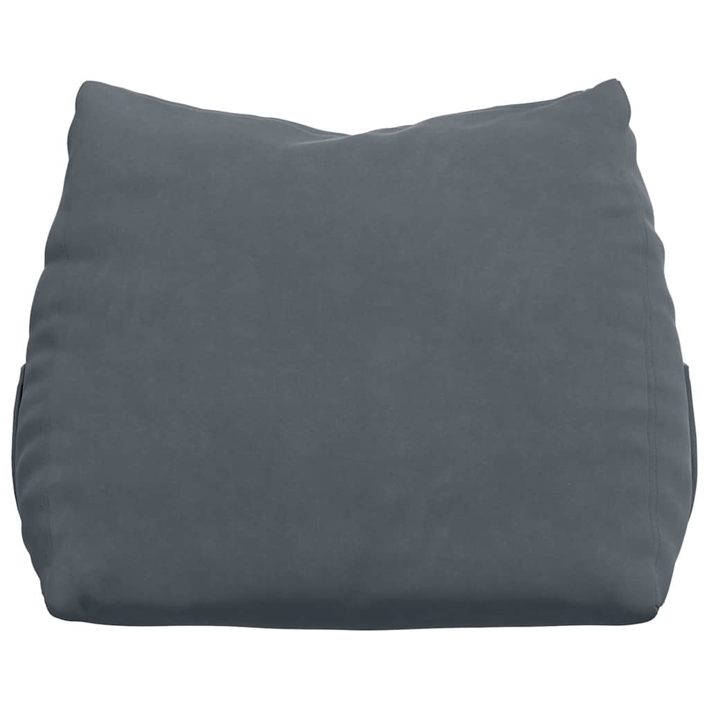 Rygpude Mørkegrå 60 x 20 x 50 cm Velourstof