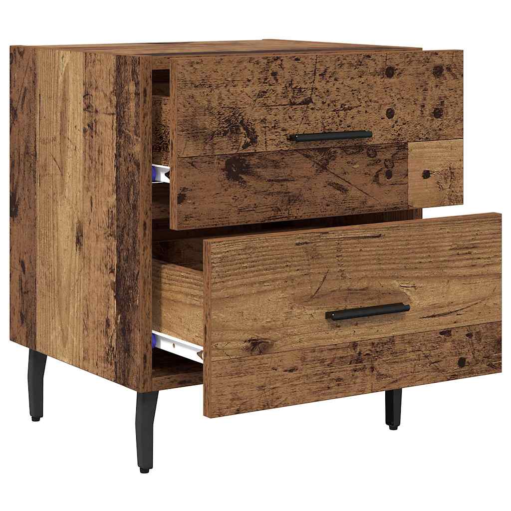 Natskab 2 stk. Gammelt træ 40 x 35 x 47,5 cm Konstrueret træ