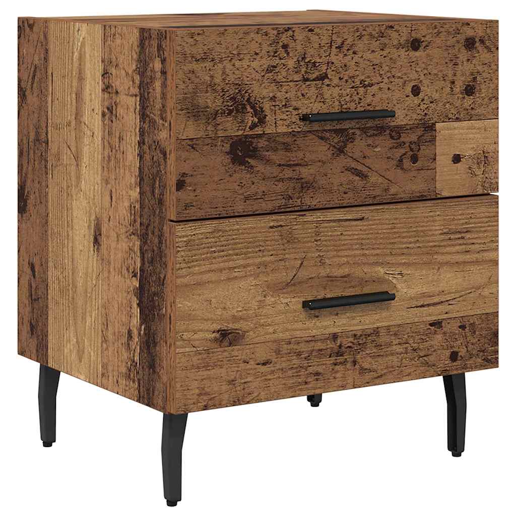 Natskab 2 stk. Gammelt træ 40 x 35 x 47,5 cm Konstrueret træ