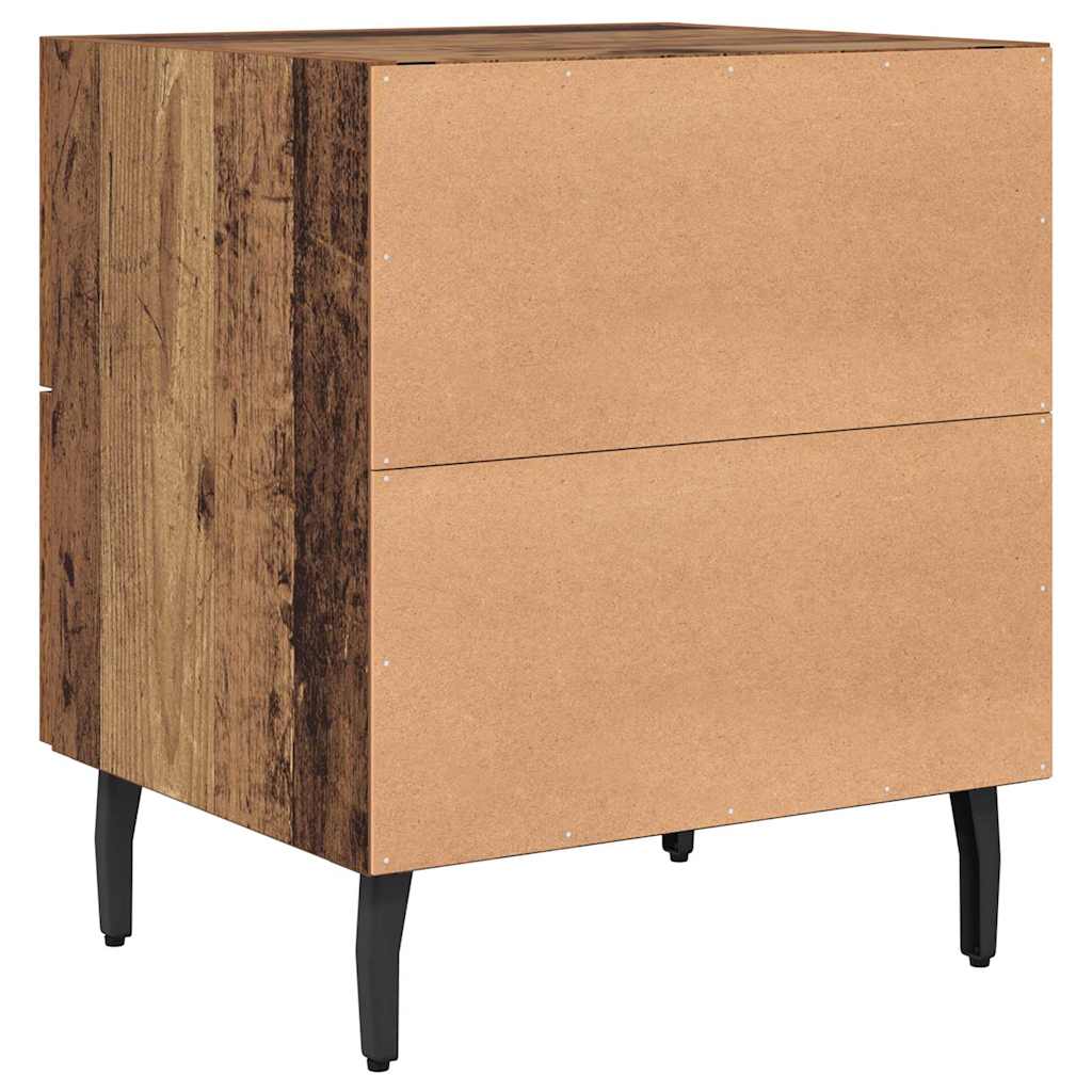 Natskab 2 stk. Gammelt træ 40 x 35 x 47,5 cm Konstrueret træ