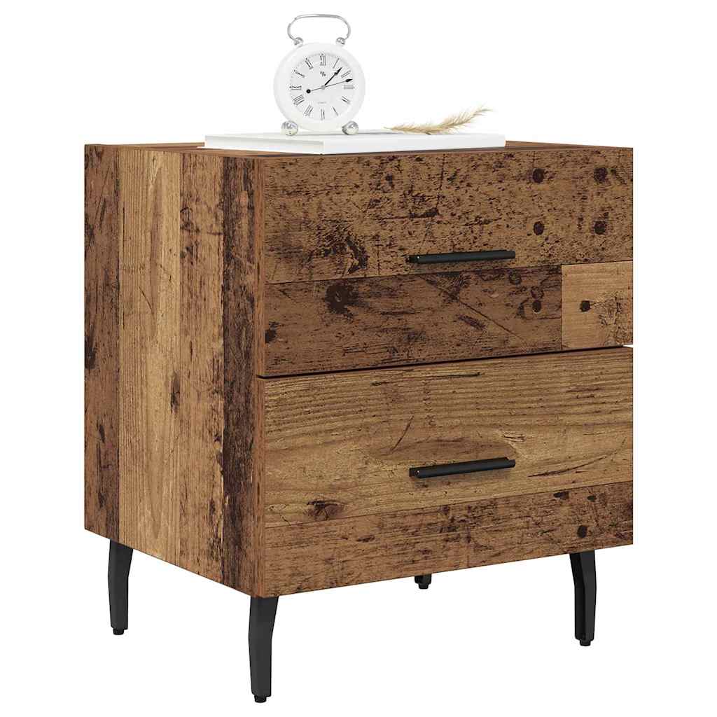 Natskab 2 stk. Gammelt træ 40 x 35 x 47,5 cm Konstrueret træ