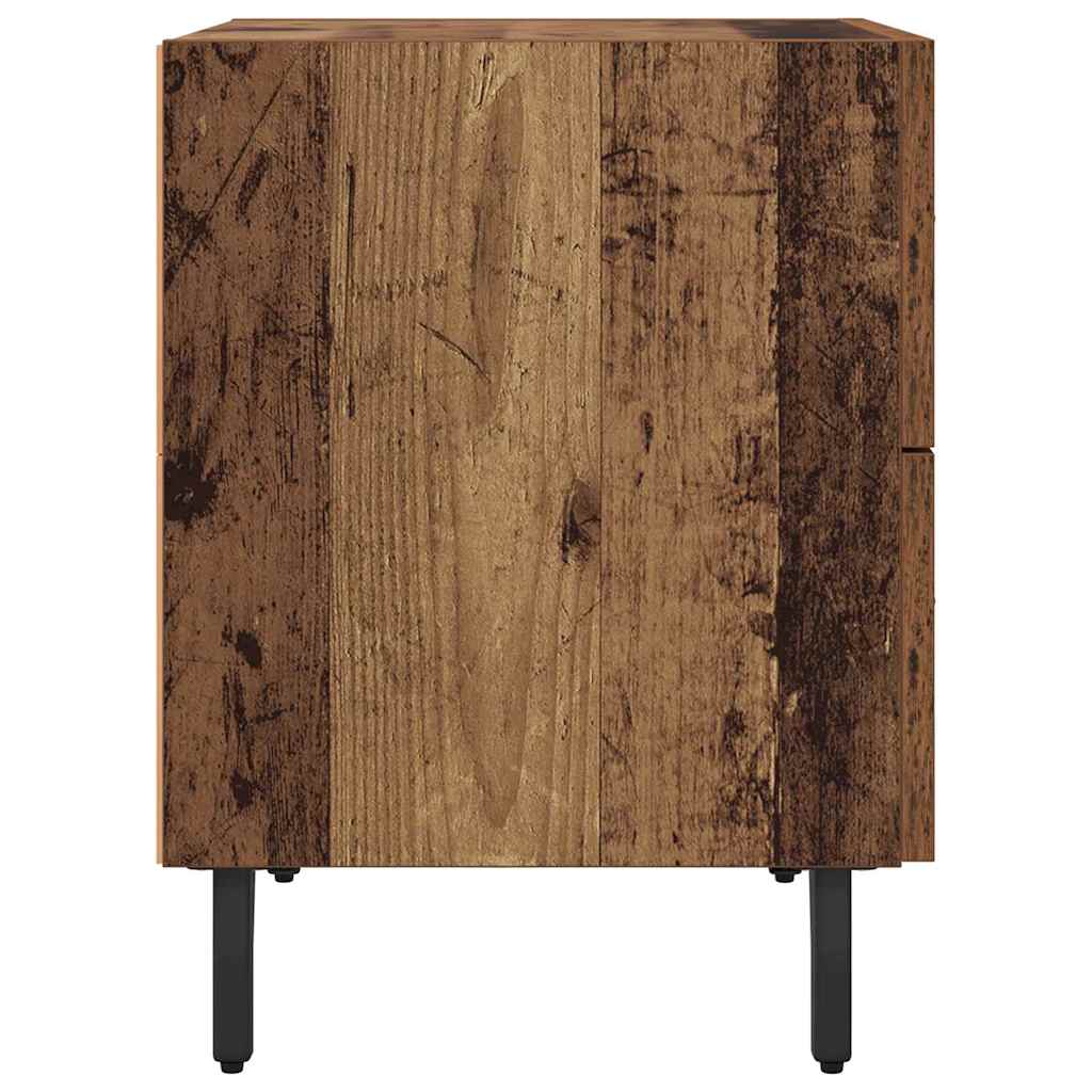 Natskab 2 stk. Gammelt træ 40 x 35 x 47,5 cm Konstrueret træ