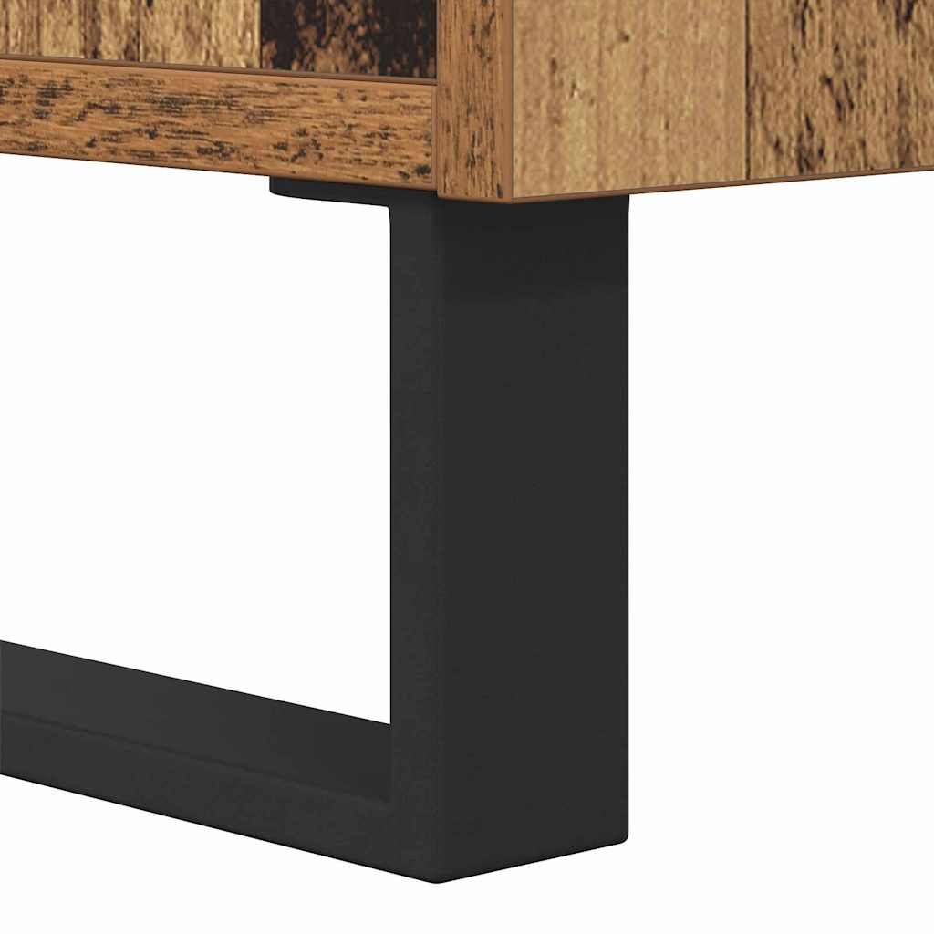 Natskab 2 stk. Gammelt træ og sort 40 x 35 x 47,5 cm