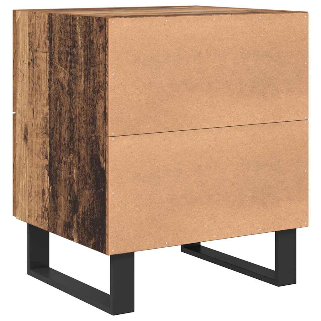 Natskab 2 stk. Gammelt træ og sort 40 x 35 x 47,5 cm