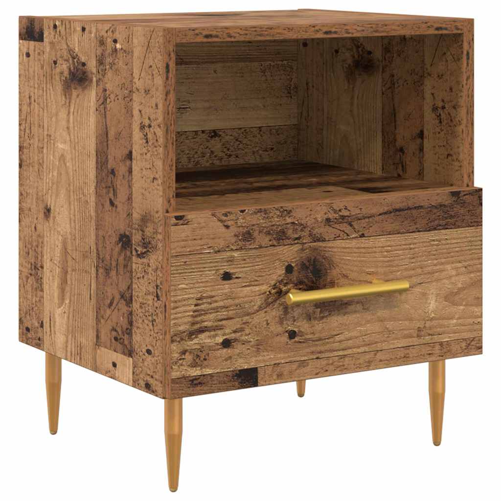 Sengebord 2 stk. Gammelt træ 40 x 35 x 47,5 cm Konstrueret træ