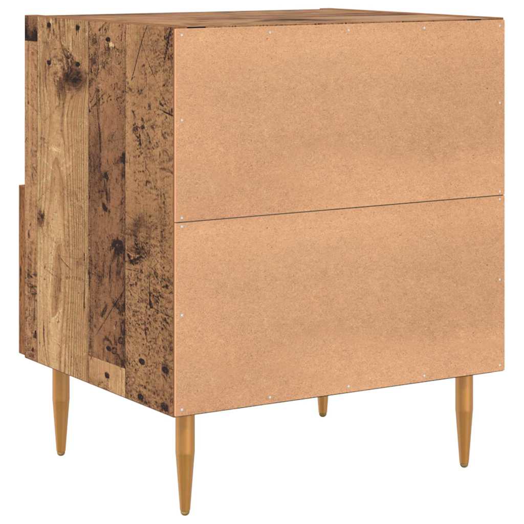 Sengebord 2 stk. Gammelt træ 40 x 35 x 47,5 cm Konstrueret træ
