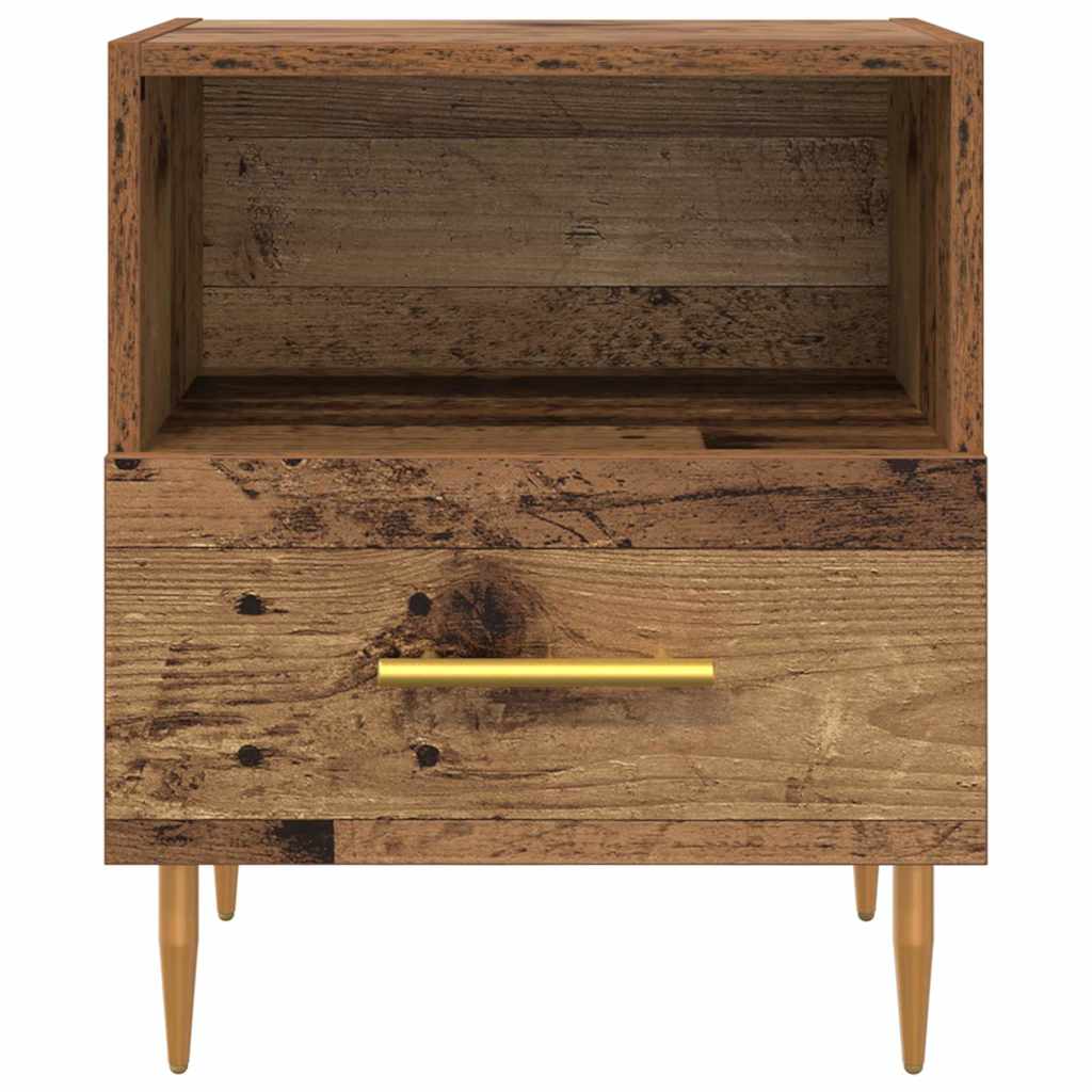 Sengebord 2 stk. Gammelt træ 40 x 35 x 47,5 cm Konstrueret træ