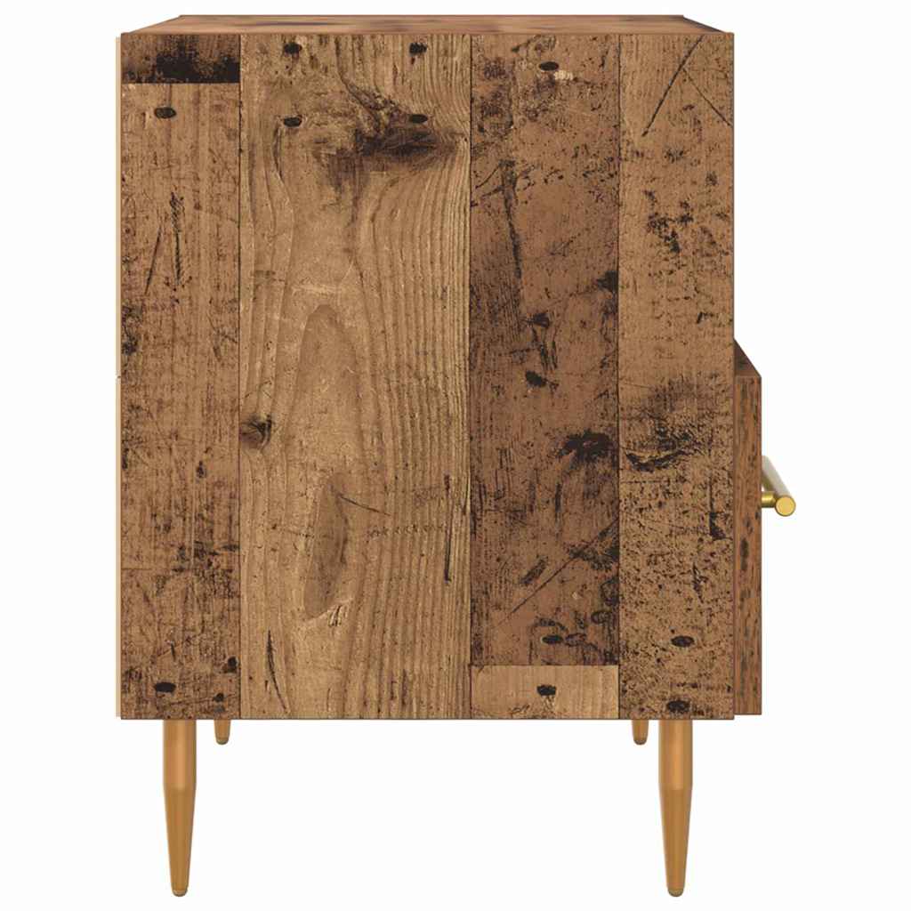 Sengebord 2 stk. Gammelt træ 40 x 35 x 47,5 cm Konstrueret træ