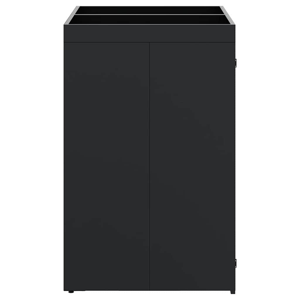 Wheelie Bin Opbevaring til 2 Affaldscontainere Sort