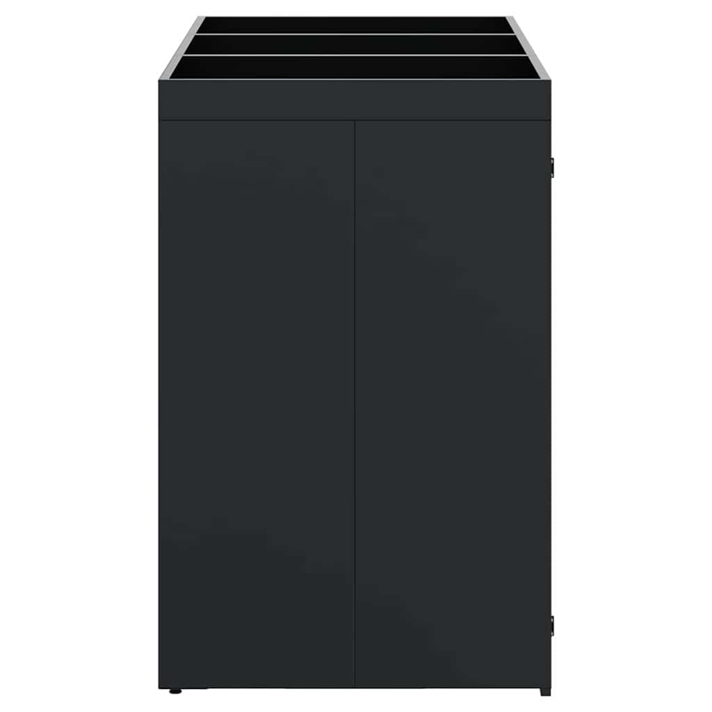 Wheelie Bin Opbevaring til 3 Affaldscontainere Sort