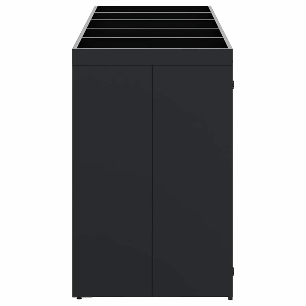 Wheelie Bin Opbevaring til 5 Affaldscontainere Sort