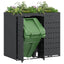 Wheelie Bin Opbevaring til 2 Affaldscontainere Antracit