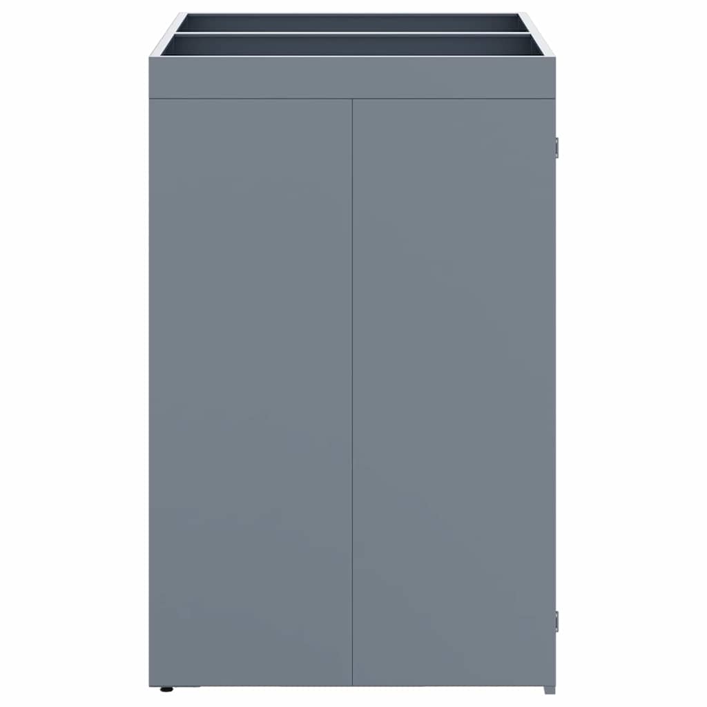 Wheelie Bin Opbevaring til 2 Affaldscontainere Lysegrå