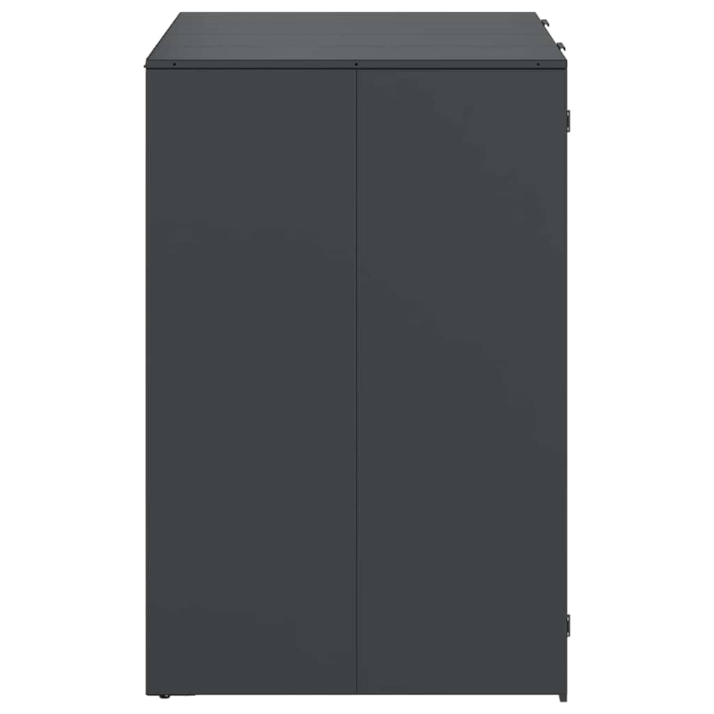 Wheelie Bin Opbevaring til 3 Affaldscontainere Stål Antracit