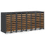 Wheelie Bin Opbevaring til 3 Affaldscontainere Stål Antracit