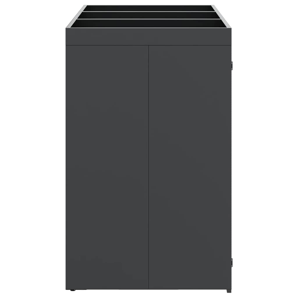 Wheelie Bin Opbevaring til 3 Affaldscontainere Stål Antracit