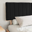 Sengestel med Polstret Hovedgavl Sort 160 x 200 cm