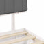 Sengestel med Polstret Hovedgavl Lysegrå 150 x 200 cm