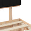 Sengestel med Polstret Hovedgavl Sort 100 x 200 cm