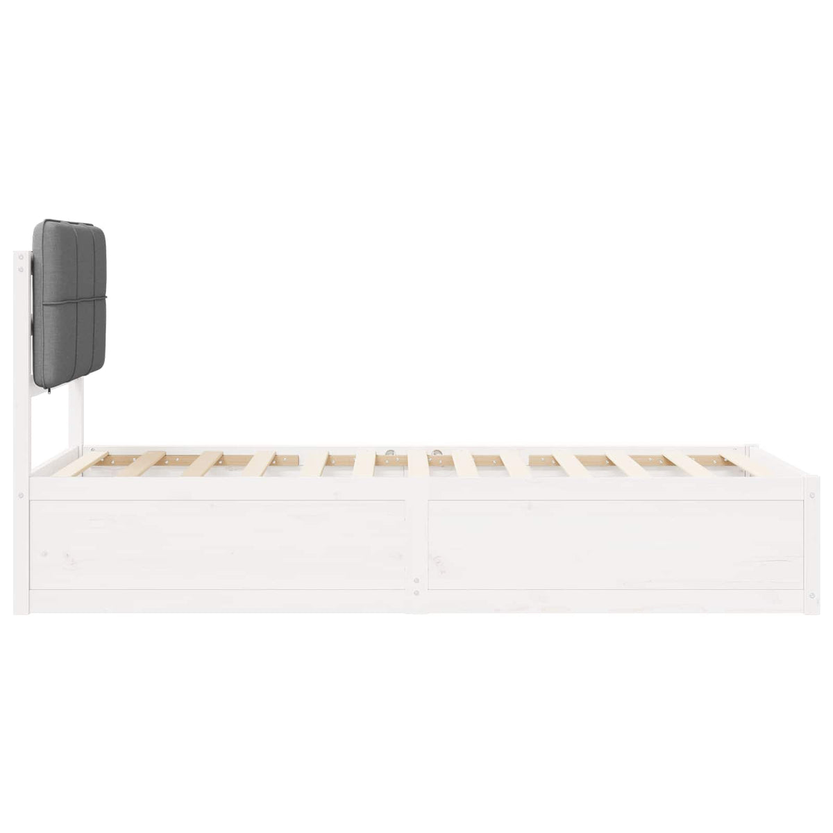 Sengestel med Polstret Hovedgavl Lysegrå 90 x 200 cm