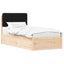 Sengestel med Polstret Hovedgavl Sort 90 x 190 cm