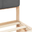 Sengestel med Polstret Hovedgavl Mørkegrå 75 x 190 cm