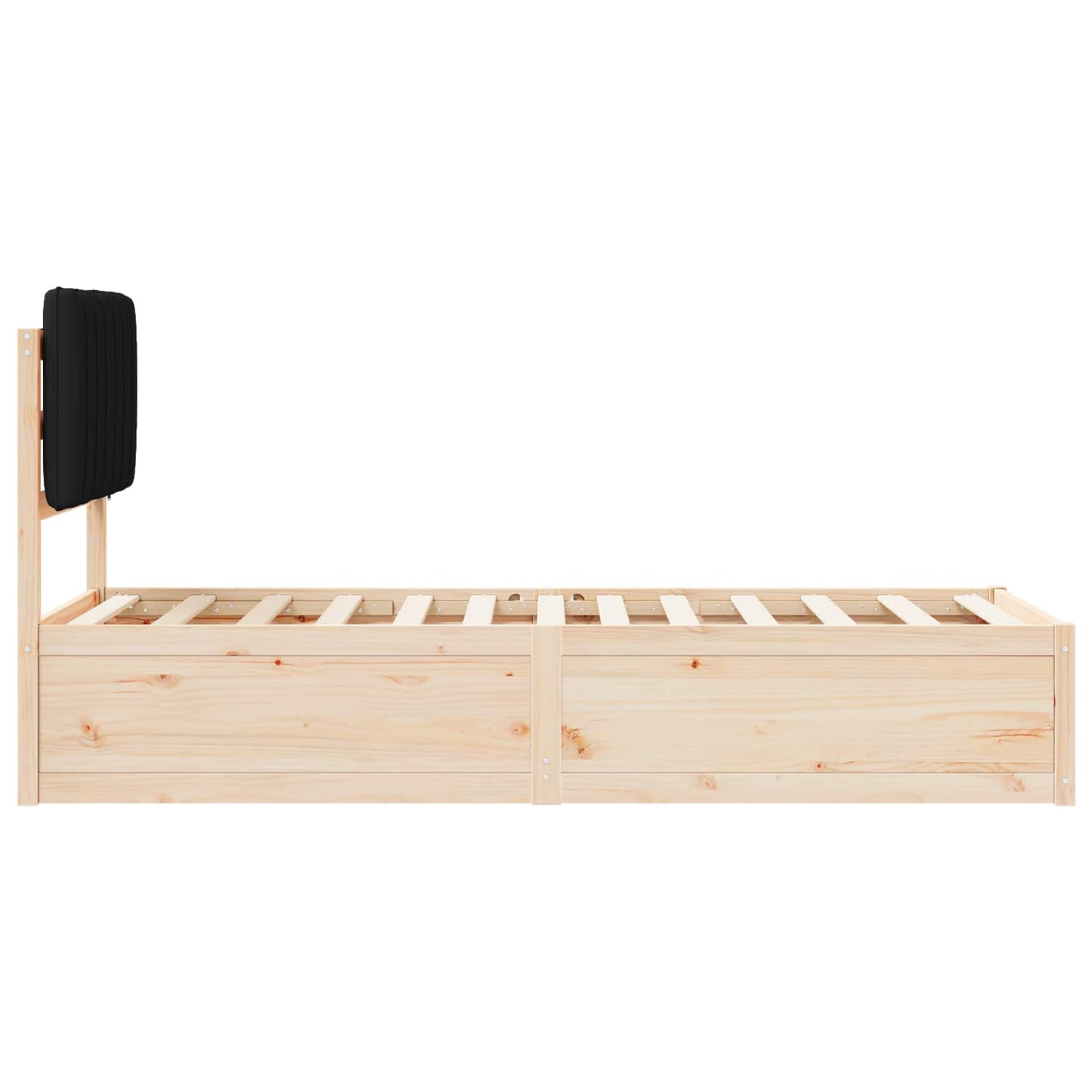 Sengestel med Polstret Hovedgavl Sort 80 x 200 cm