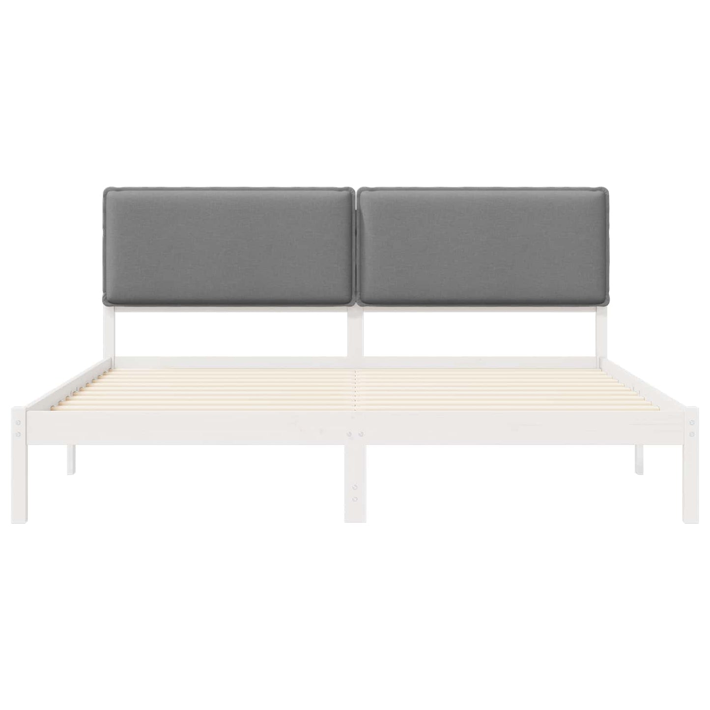 Sengestel med Polstret Hovedgavl Lysegrå 180 x 200 cm