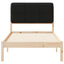 Sengestel med Polstret Hovedgavl Sort 100 x 200 cm