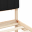Sengestel med Polstret Hovedgavl Sort 180 x 200 cm