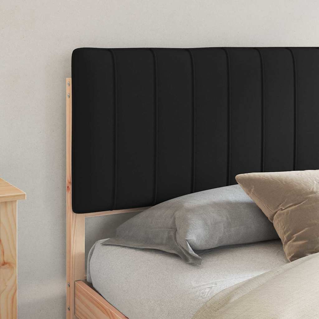 Sengestel med Polstret Hovedgavl Sort 180 x 200 cm