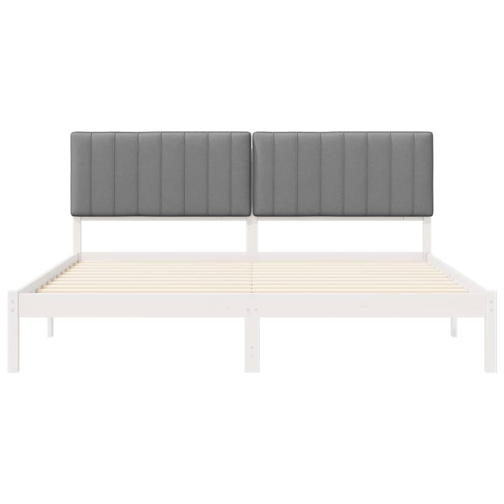 Sengestel med Polstret Hovedgavl Lysegrå 180 x 200 cm