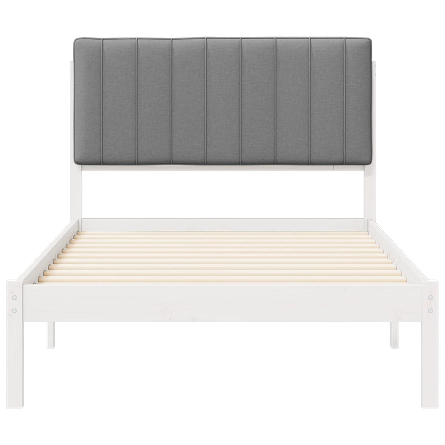 Sengestel med Polstret Hovedgavl Lysegrå 100 x 200 cm