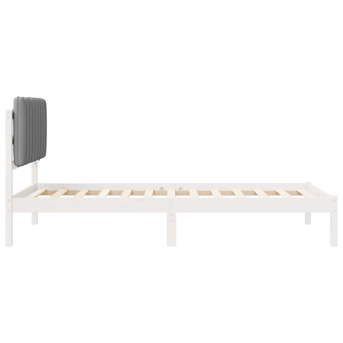 Sengestel med Polstret Hovedgavl Lysegrå 100 x 200 cm