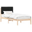 Sengestel med Polstret Hovedgavl Sort 80 x 200 cm