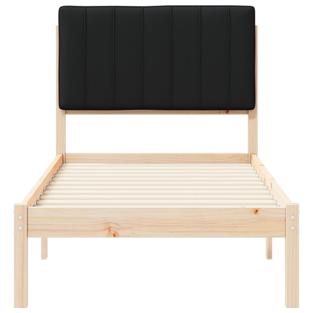 Sengestel med Polstret Hovedgavl Sort 80 x 200 cm