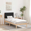 Sengestel med Polstret Hovedgavl Sort 75 x 190 cm