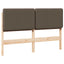Polstret sengegavl Brun og Taupe 150 cm Massiv fyrretræ