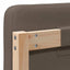 Polstret sengegavl Brun og Taupe 140 cm Massiv fyrretræ