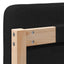 Polstret sengegavl Brun og sort 135 cm Massiv fyrretræ